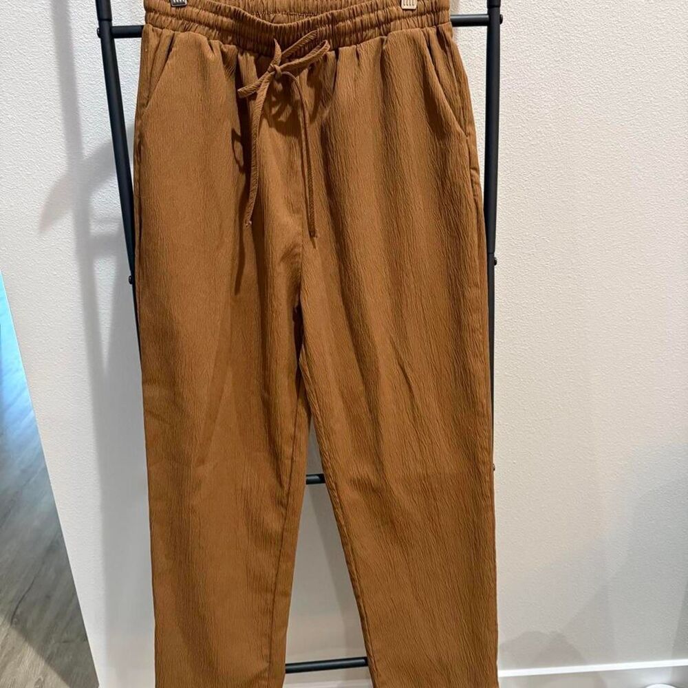 Women's Tan and Brown Trousers
